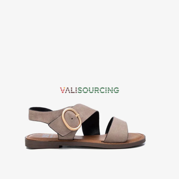 XTI Beige Microfiber Ladies Sandals