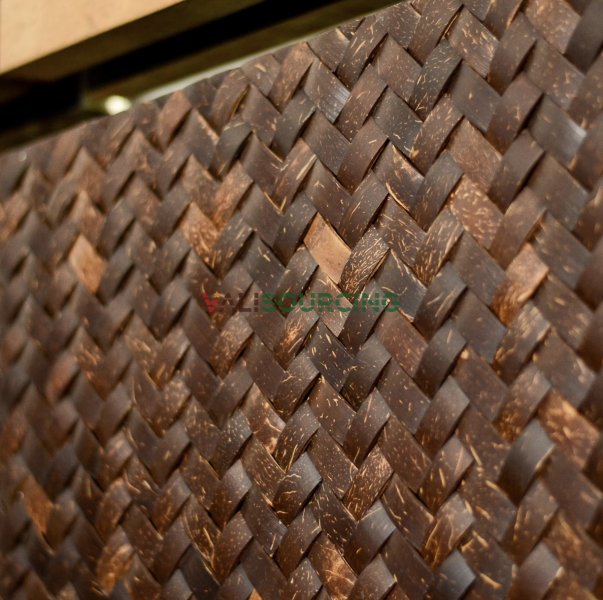 Natural Coconut Shell Mosaic Hexagon Tile from Vietnam