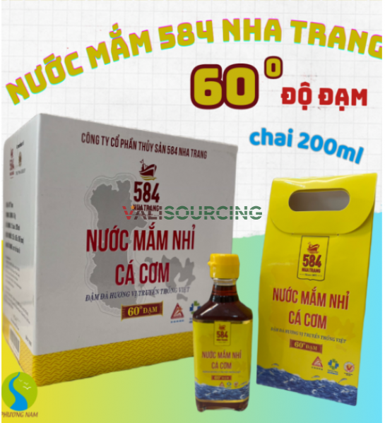 584 Nha Trang Fish Sauce -60 degrees 200ml glass bottle