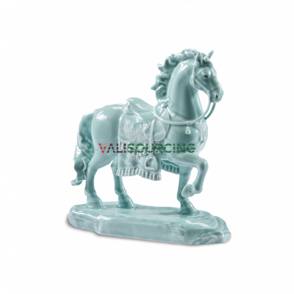 Royal Horse Statue - Jade (glossy) from Vietnam