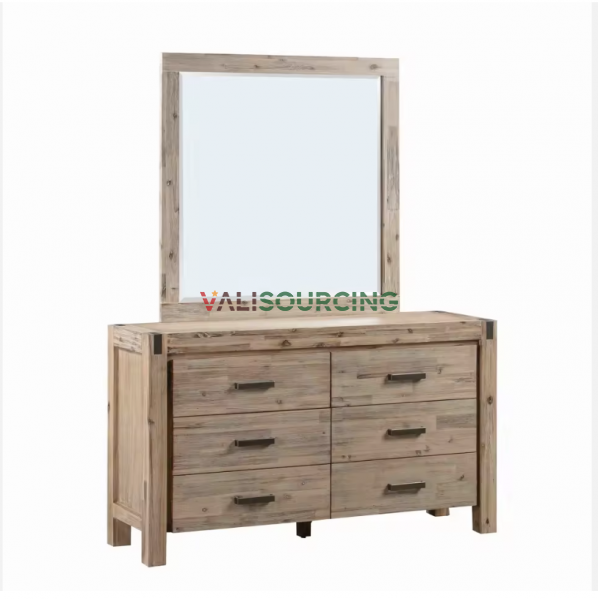 OEM/ODM Rubberwood Bedroom Sets with Brushed Finish – Factory Direct Pricing