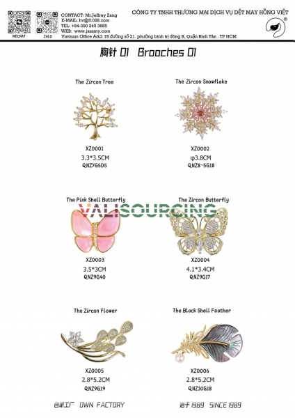HONG VIET PREMIUM HANDMADE BROOCH COLLECTION from Vietnam