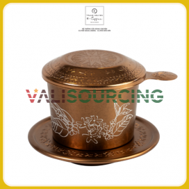 Aluminum coffee filter with Bronze Drum design – brown color