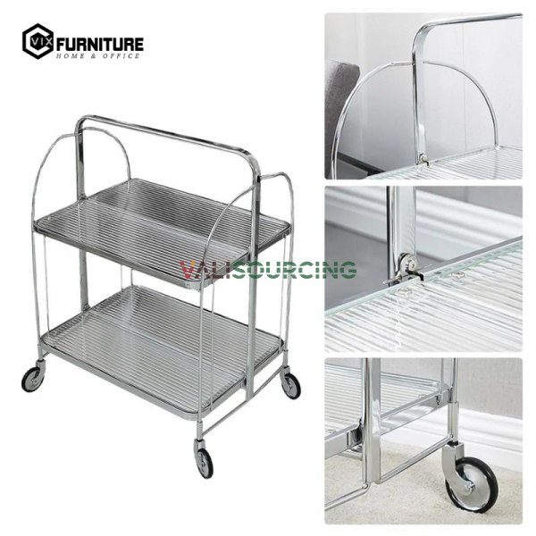 Decorative Shelf with Electroplated Steel Frame & Plastic Surface