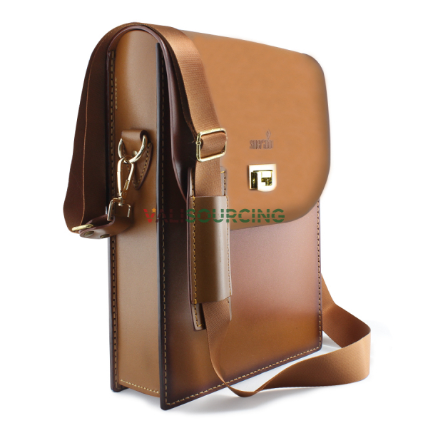 Smeraldo Premium Tannin Leather Men\'s Crossbody Bag - ST191 from Vietnam
