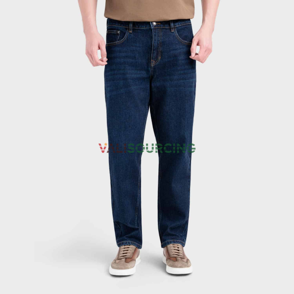 Aristino AJN0060S0 Men\'s Dark Blue Distressed Wash Effect Jeans from Vietnam