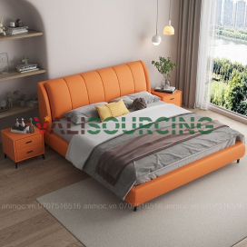 Gentle Frame Leather Upholstered Bed