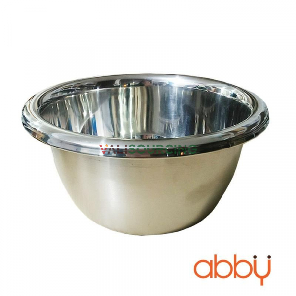 Bát Trộn Inox Đáy Bằng Cao Cấp 22cm - Dụng Cụ Làm Bánh Chuyên Nghiệp từ Việt Nam