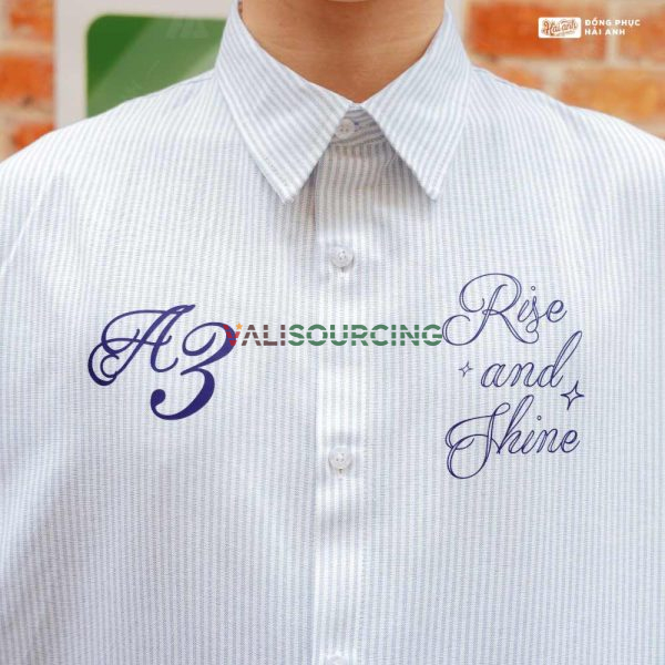 Oversize Academy Shirt Class Shirt Gray Blue