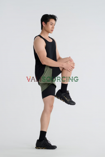 Regular fit tank top, 180gsm cotton poly fabric. from Vietnam