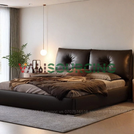 Soft Leather Upholstered Bed