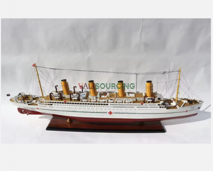 HMHS BRITANNIC SHIP MODEL – HIGH QUALITY HANDMADE PAINTED OCEAN PASSENGER SHIP