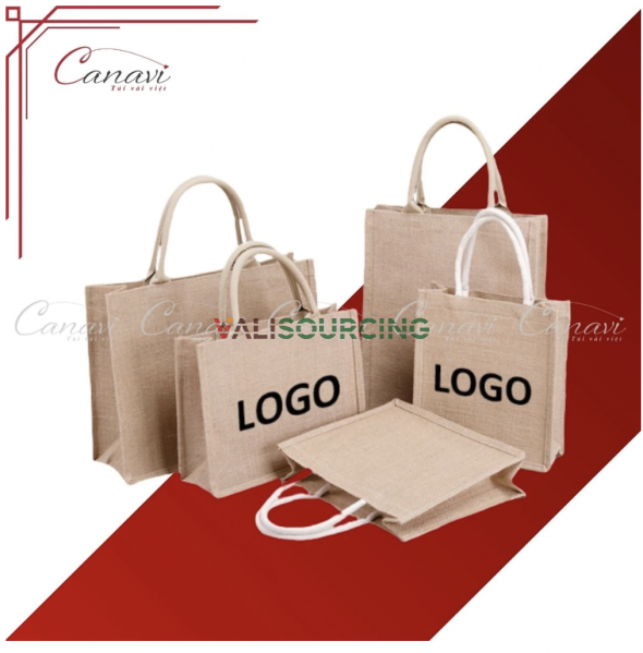 Eco-Friendly Jute Tote Bag/ Natural Hessian Gift Bag from Vietnam