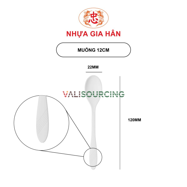 Premium 12cm PP Plastic Spoon | Food-Grade Milky White from Vietnam