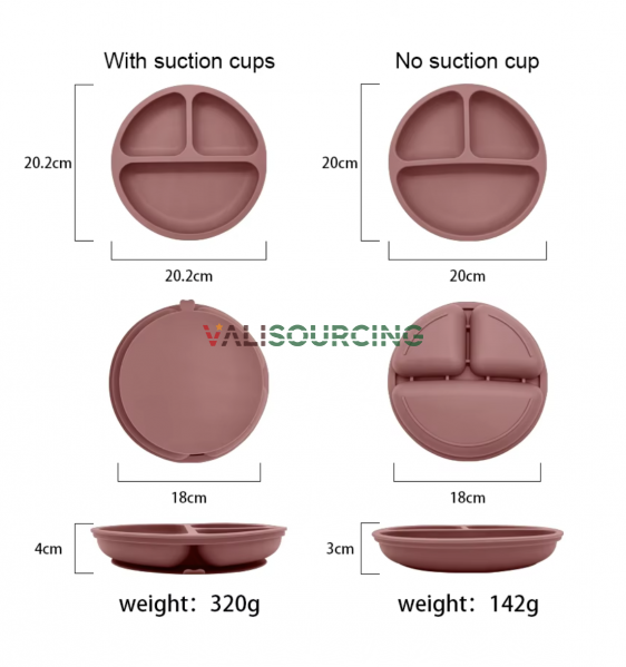 Safe, BPA-free silicone baby food tray