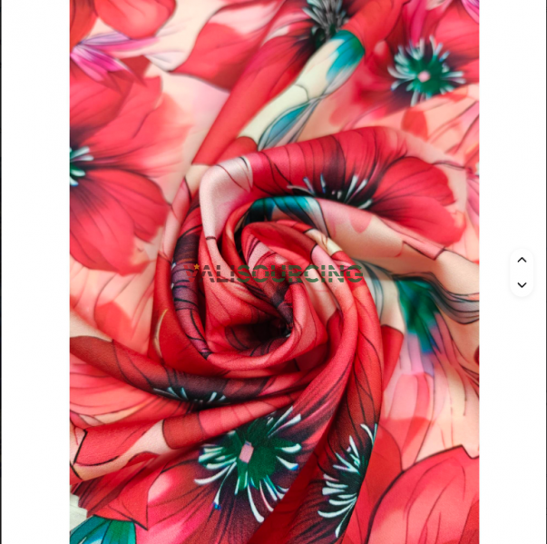 Wrinkle Resistant Fabric Polyester Yarn Wholesale 120gsm Breathable Vietnam Dress Satin Silk Fabric Printed Woven