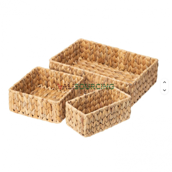 Premium Hand-woven Water Hyacinth Storage Baskets – Eco-friendly & Versatile