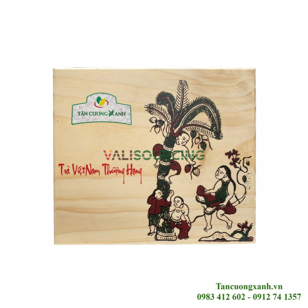 Lotus Tea (300 grams) - Pine Wood Box from Vietnam