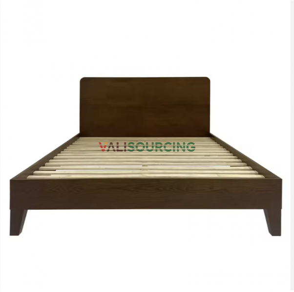 Minimalist Design Natural Wood Bed – OEM/ODM & Factory Price