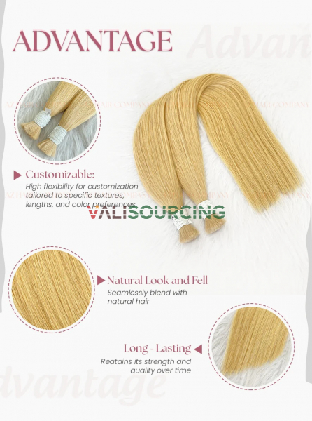 Tóc nối màu nâu nhạt | 100% tóc người Việt Nam từ Việt Nam