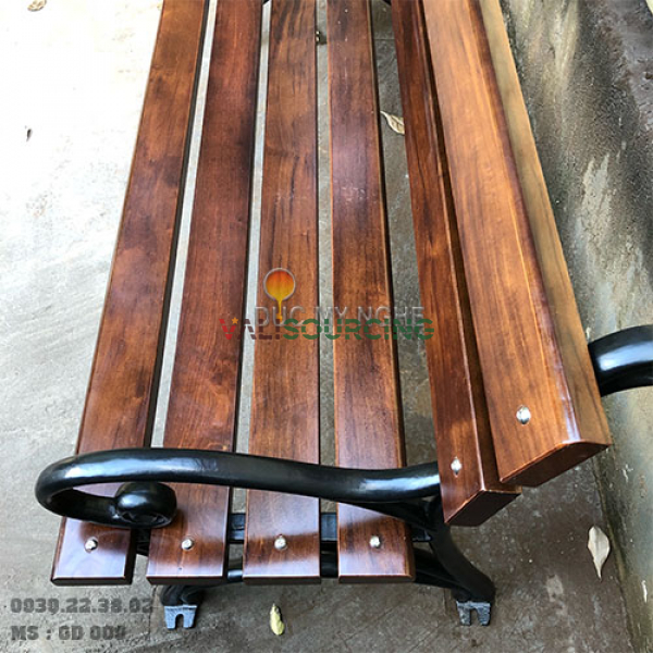 1.6m Premium Cast Iron Park Bench | Weatherproof Wood-Plastic Composite from Vietnam