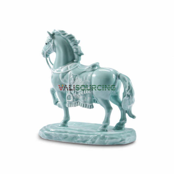 Royal Horse Statue - Jade (glossy) from Vietnam