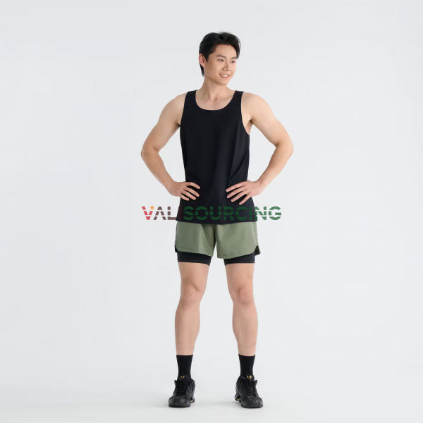 Regular fit tank top, 180gsm cotton poly fabric. from Vietnam