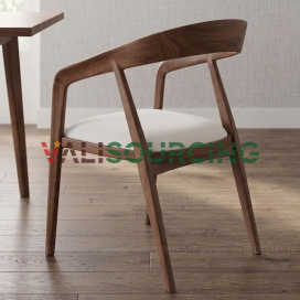 New Corvo Cafe Chair, Ash Wood with Upholstered Cushion