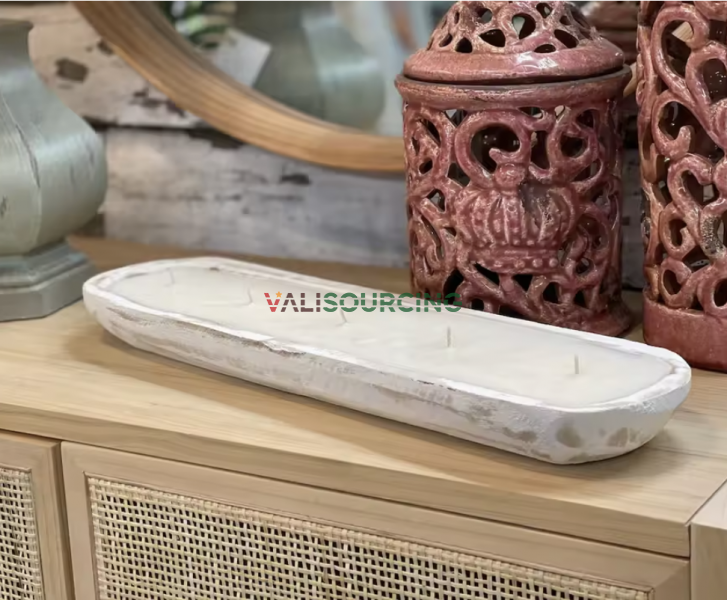 Long Dough Wooden Bowl