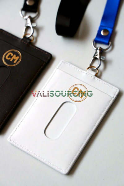 Leather ID card holder for employee ID cards and bank cards. from Vietnam