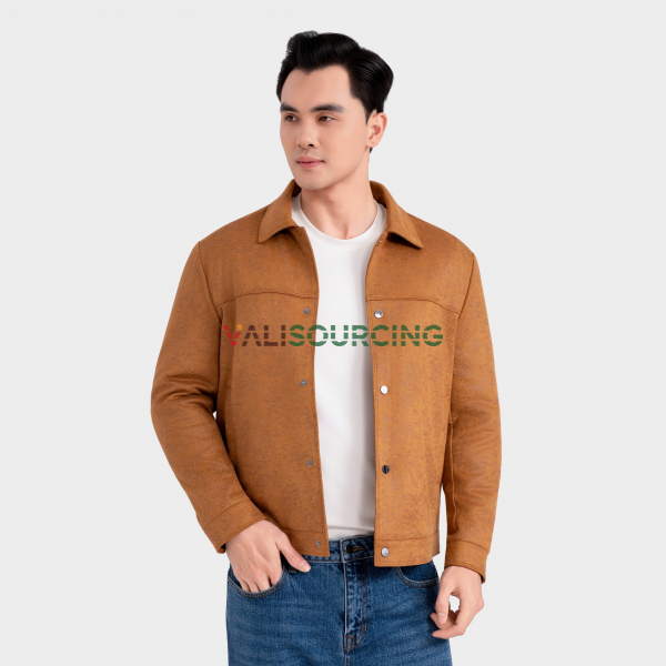 Aristino Men\'s Brown Suede Jacket Regular Fit AJK607EDP01 from Vietnam