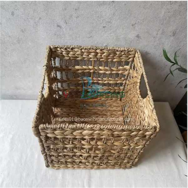 Factory-Direct Water Hyacinth Cube Baskets