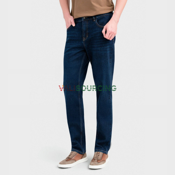 Aristino AJN0060S0 Men\'s Dark Blue Distressed Wash Effect Jeans from Vietnam