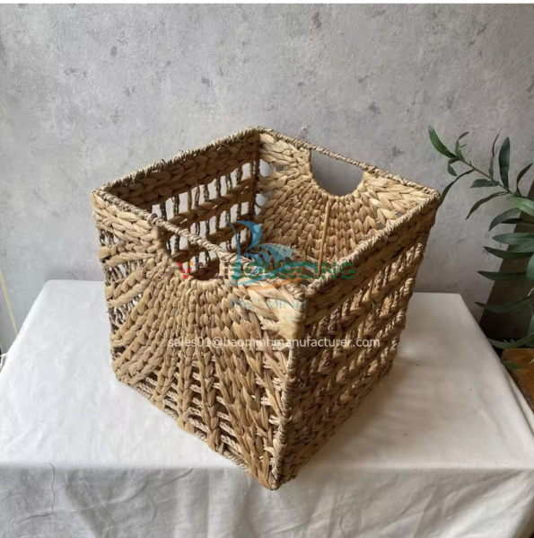 Factory-Direct Water Hyacinth Cube Baskets