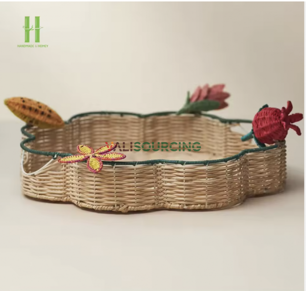 New Arrival: Handmade Rattan Serving Tray from Vietnam