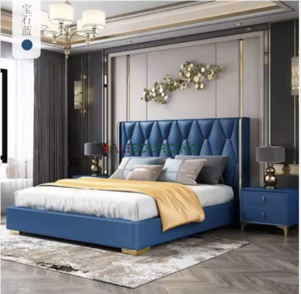 Affordable Industrial Wood Bed – Durable MDF/MFC with Anti-Scratch Melamine Finish for Long-Lasting Bedroom Style