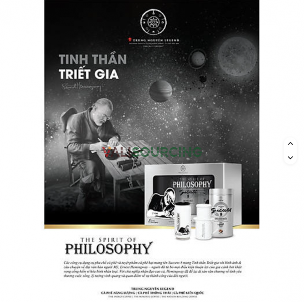 Hemingway Spirit – Luxury Decaffeinated Instant Coffee Gift Set for Corporate Gifting