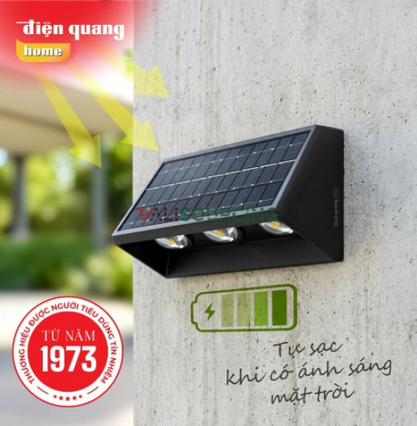 DQ ECO SGT02 Solar Powered LED Wall Light from Vietnam
