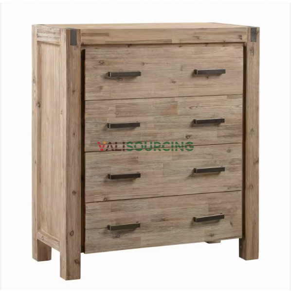 OEM/ODM Rubberwood Bedroom Sets with Brushed Finish – Factory Direct Pricing